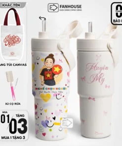 Ly giữ nhiệt Simply Inox 316 cao cấp 735ml lõi phủ sứ cốc giữ nhiệt có ống hút, quai xách